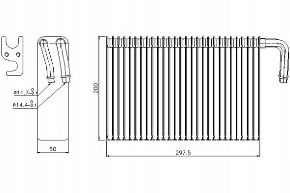 Nissens 86218989 NIS Nis92298 випарник кондиціонера bmw 5 (e39), x5 (e5 + помічник водія #33