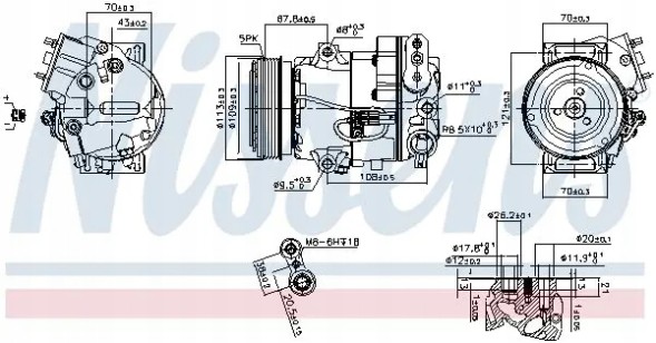 Nissens 890266 Компресор компресора кондиціонера 890266 nissens