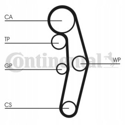 Continental CT1028WP4 Водяна помпа + комплект ременя ГРМ
