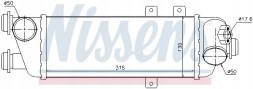 Nissens 96562 Охолоджувач повітря інтеркулер 96562 nissens