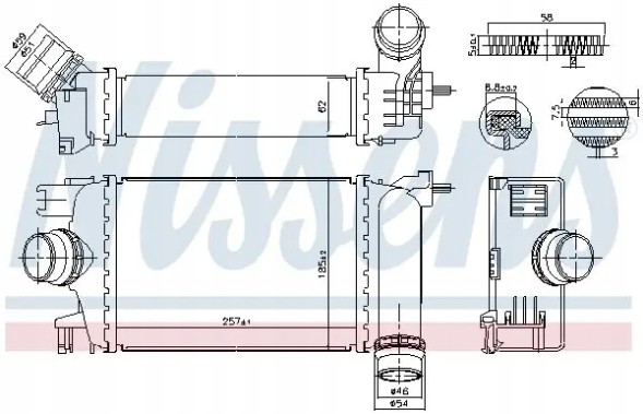 Nissens 961526 Інтеркулер (охолоджувач повітря) 961526 nissens