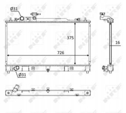 NRF 58393 Охолоджувач води 58393 nrf mazda 6 6 універсал (gh) ii