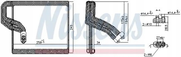 Nissens 92416 Випарник кондиціонера 92416 nissens