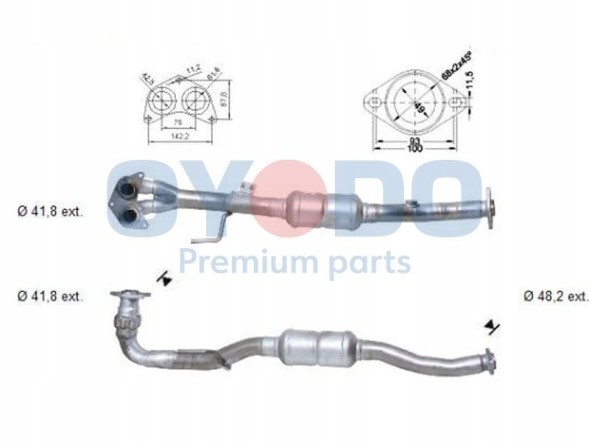 Oyodo 10N0116-OYO Каталізатор toyota 10n0116-oyo oyodo