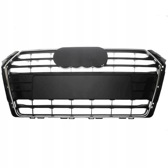Китай A3486-15 AUDI A4 B9 15- ДО ПЕРЕРОБКИ РЕШІТКА РАДІАТОРА ЧОРНИЙ МАТ ХРОМОВАНА РАМКА 8W0853651