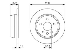 0986479S02 BOSCH Диск гальмівний