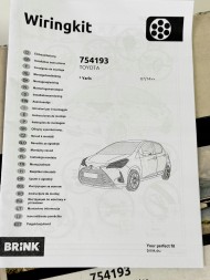 Toyota OE 754193 1814200226 Комплект проводки фаркопу 7PIN BRINK OEM Toyota Yaris III Lift 14-