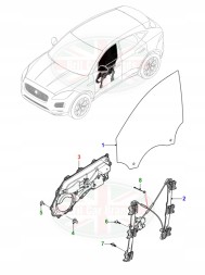 Jaguar OE Шумоізоляція лівих дверей передніх Jaguar E-Pace X540 J9C35087 J9C321123AH