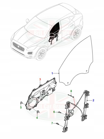 Jaguar OE Шумоізоляція лівих дверей передніх Jaguar E-Pace X540 J9C35087 J9C321123AH
