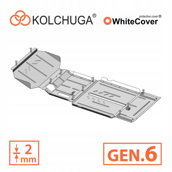 Kolchuga 0974 Сталева кришка двигуна для Ford Ranger 2019-