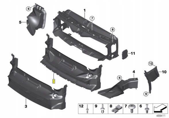 BMW OE 5174 7290609 Bmw нижній канал повітряного керма f32 f33