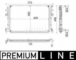 Mahle CIR 34 000P Інтеркулер (охолоджувач повітря) cir 34 000p mahle