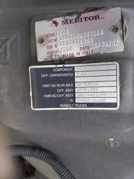 Renault OE Renault Magnum Dxi картридж моста 177e 2,64 Merritor Volvo