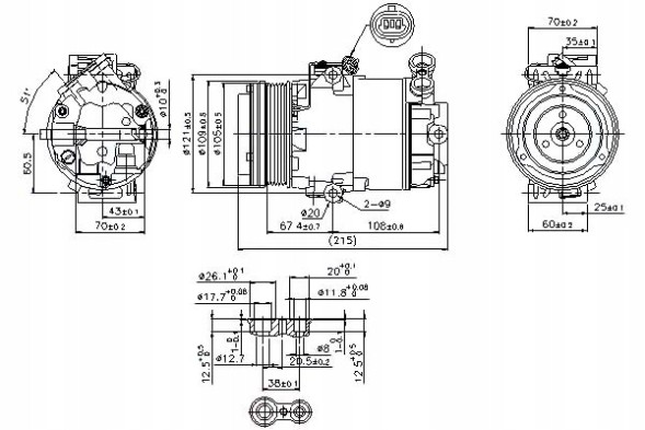 Nissens 86218449 NIS Nis89322 компресор кондиціонера opel astra g, zafi + помічник водія #33