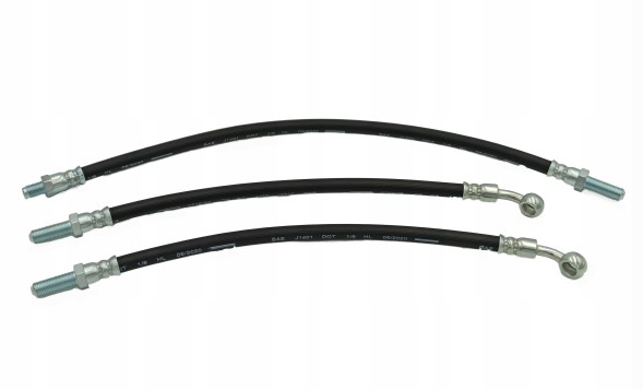 PHU DONOCIK ZPEG-1055 Zestaw przewodów hamulcowych elastycznych Suzuki Samurai SANTANA; przewody przedłużone do modeli z LIFTem zawieszenia o +2" Комплект гнучких гальмівних проводів Suzuki Samurai SANTANA; LIFT +2"