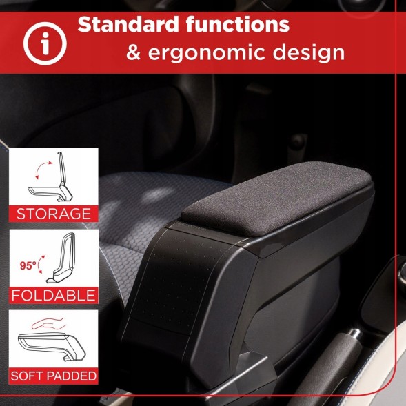 Rati C05451A Підлокітник RATI Стандарт тканина, Ford KA, 2008-2016 р.