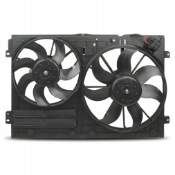 Loro DSP-SPTN 1K0959455FQ 1K0121205AB 1K0121205AD 1K0121205G 1K0121205J 1K0121207AD 1K0121207J 1K0959455CQ 1K0959455CR 1K0959455DH Вентилятор радіатора з рамою VW Golf V Passat B6 Touran Caddy 1K0121205J