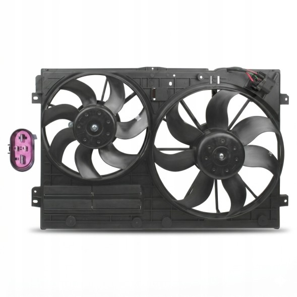Loro DSP-SPTN 1K0959455FQ 1K0121205AB 1K0121205AD 1K0121205G 1K0121205J 1K0121207AD 1K0121207J 1K0959455CQ 1K0959455CR 1K0959455DH Вентилятор радіатора з рамою VW Golf V Passat B6 Touran Caddy 1K0121205J