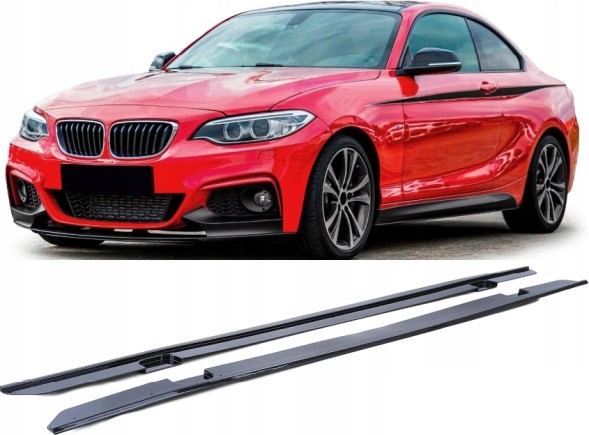 Китай F22313467844 НАКЛАДКИ ПОРОГІВ BMW F22 F23 ЧОРНИЙ ГЛЯНЕЦЬ