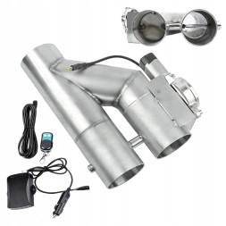 sennifar 6910992549330 Заслінка вихлопної труби 2.5" 63мм DUAL VALVE + ПУЛЬТ ДИСТАНЦІЙНОГО КЕРУВАННЯ