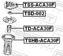 TSHB ACA30F FEBEST Пильник амортизатора