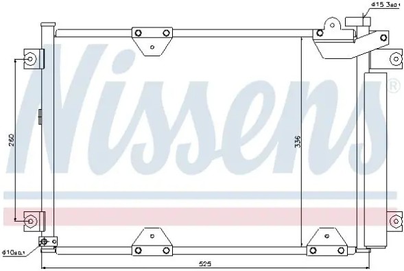 Nissens 94892 Осушувач кондиціонера радіатора охолоджувача
