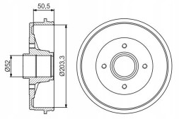 Bosch 0 986 477 175 Гальмівний барабан bosch 0 986 477 175
