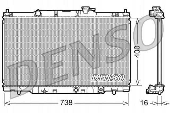 Denso DRM40011 Радіатор охолодження двигуна honda