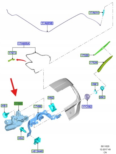 Ford OE 8A61-A17K441AE Двигун заднього склоочисника ford fiesta mk7 08-17 ориг новий