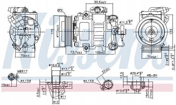 Nissens 89026 Компресор кондиціонера nissens 89026