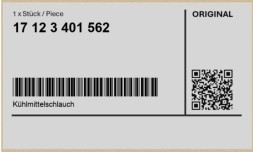 BMW OE 17123401562 Bmw oe 17123401562 радіатор охолодження, система охолодження двигуна шнур