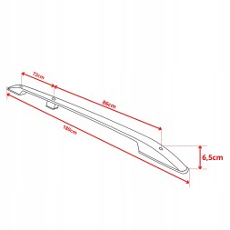 5K Parts 5K01002S Пороги даху 5K Parts сріблясті