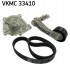 SKF VKMC 33410 Насос охолоджуючої рідини + комплект поліклинового ременя