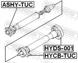 HYCB TUC FEBEST Підшипник підвісний карданного валу