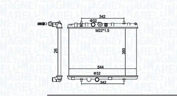 MAGNETI MARELLI 350213156100 Охолоджувач води 350213156100 magneti marelli