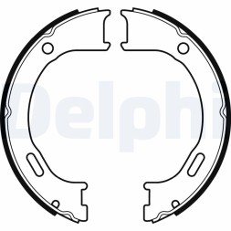 LS2076 DELPHI Комплект гальмівних колодок з 4 шт барабанів