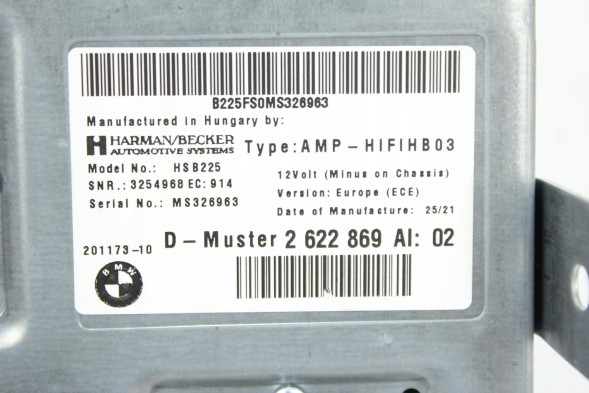 BMW OE 2622869 5A41CD8 2622756 6846906 6841957 9869514 9323886 9343739 6836346 9337247 6824078 6801346 9390018 9382517 9353990 9367803 9363102 9346572 ПІДСИЛЮВАЧ ТОП-HIFI BMW F20 F21 F22 F23 M2 i3 i8 F48 F39 F54 F55 F56 F60