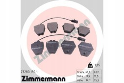 Zimmermann 23280.180.1 Zimmermann 23280.180.1 набір гальмівних колодок, дискові гальма