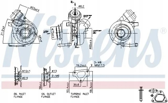 Nissens 93255 Турбокомпресор турбіна 93255 nissens