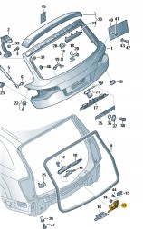 EDA Parts DL1305 ЗАМОК ЗАСЛІНКИ БАГАЖНИКА ДЛЯ AUDI A3 8P 2003-2008 8P4827505D