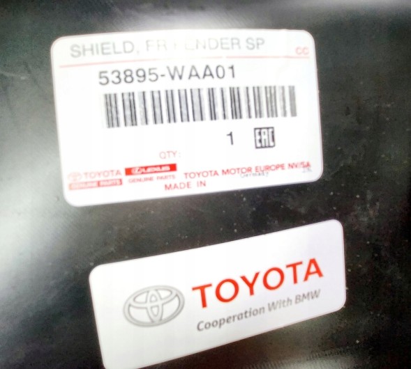 Toyota OE 53896-WAA01 Надколесо ЛІВЕ переднє TOYOTA SUPRA 2020+ НОВЕ OE