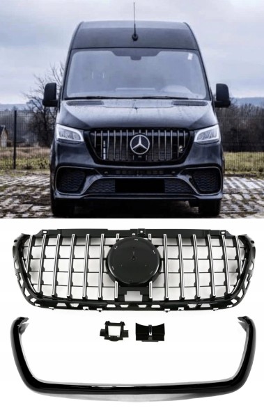 Automaniac A9070.37 Муляж решітки радіатора Mercedes Sprinter W907 W910 Panamericana AMG GT хром