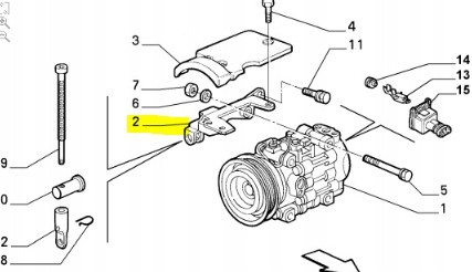 Fiat OE Кріплення компресора кондиціонера Fiat Bravo OE 46407195