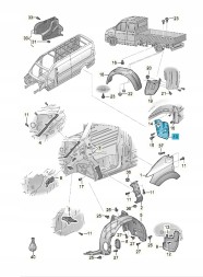 Volkswagen OE Задній бризковик Volkswagen Crafter 7c0821811
