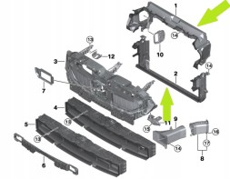 Китай BMV51749883899KOMPLET Повітрозабірник Кермо Захист Передній Комплект BMW 5 G60 G61 51749883899