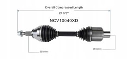 GSP NCV10040XD ПЕРЕДНЯ ПРИВОДНА ПІВВІСЬ АРМОВАНА РАМА 1500 2012-2025