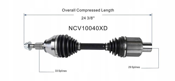 GSP NCV10040XD ПЕРЕДНЯ ПРИВОДНА ПІВВІСЬ АРМОВАНА РАМА 1500 2012-2025