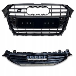 Pulse A4-S132 Гриль Audi A4 B8 2011-2015 Чорний Блиск Атрапа Бампер Po-lift стиль S4