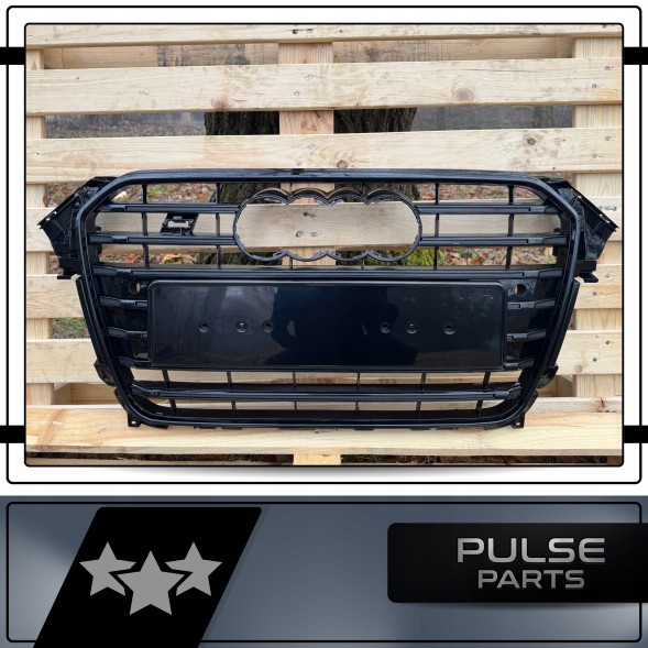 Pulse A4-S132 Гриль Audi A4 B8 2011-2015 Чорний Блиск Атрапа Бампер Po-lift стиль S4