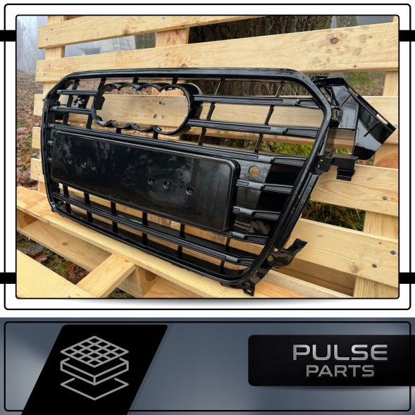 Pulse A4-S132 Гриль Audi A4 B8 2011-2015 Чорний Блиск Атрапа Бампер Po-lift стиль S4